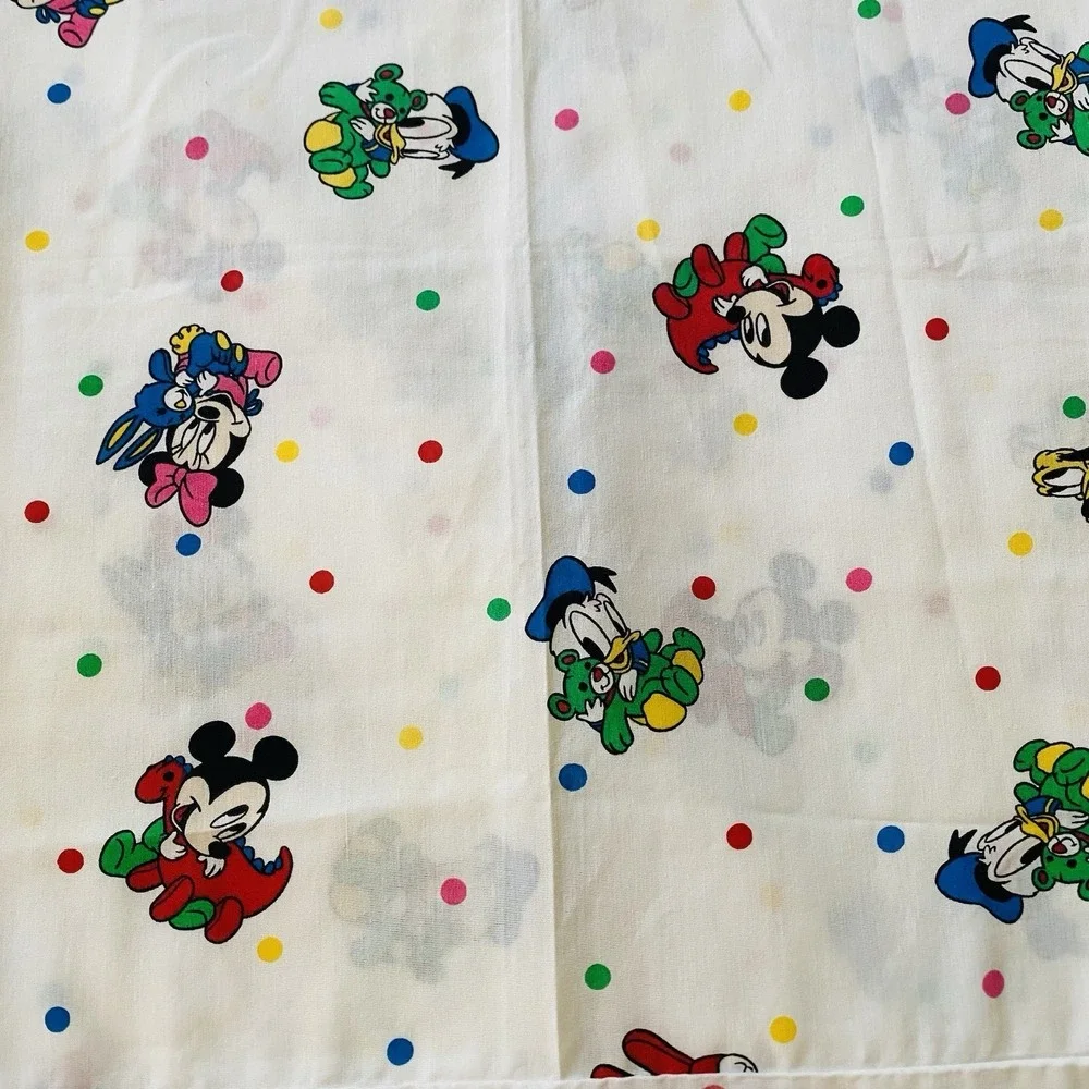 Vintage Dundee Disney Curtain Panels Set of 2 Mickey Minnie Mouse